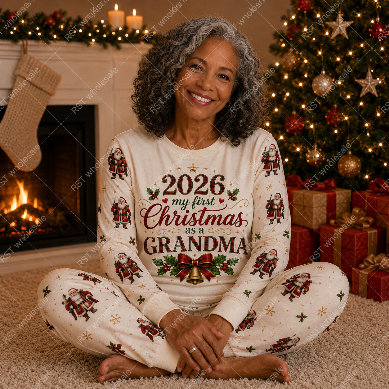 DTF Fabric - 2026 My First Christmas as Grandma