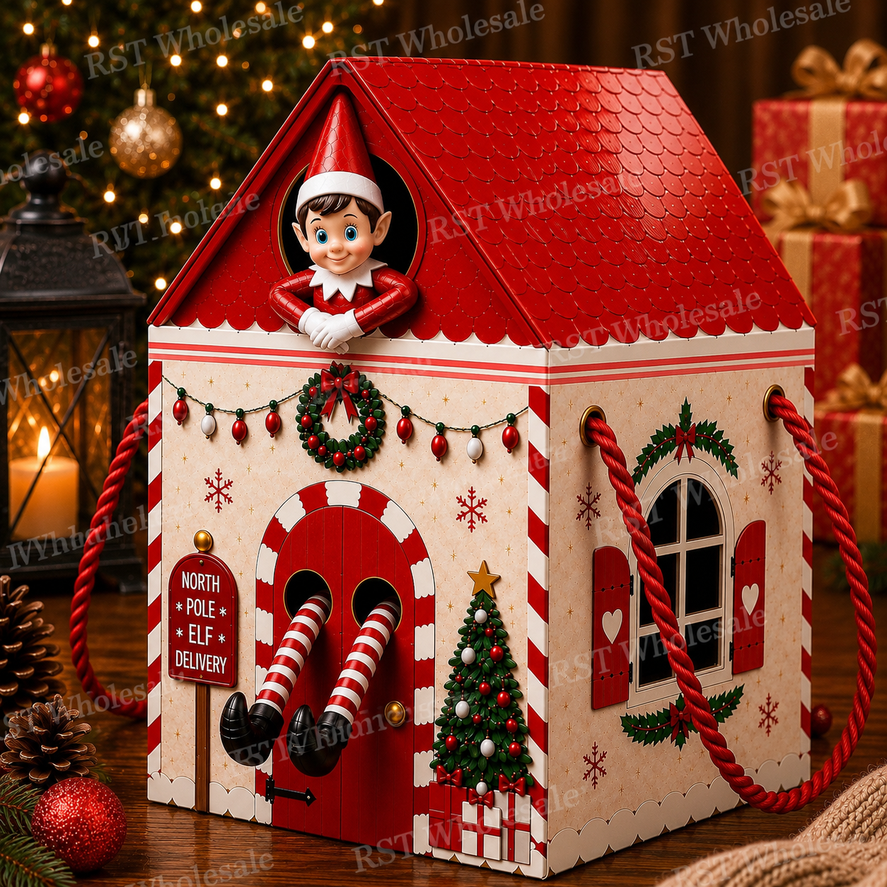 Large Red and White Return Box and 18inch Balloons PRE-Order due End October