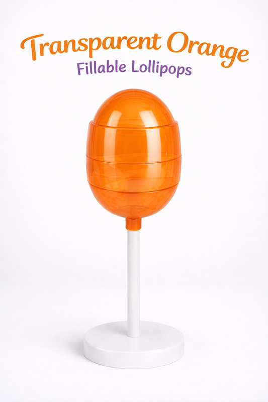 PRE ORDER Transparent Orange Fillable Lollipops DUE MID JULY