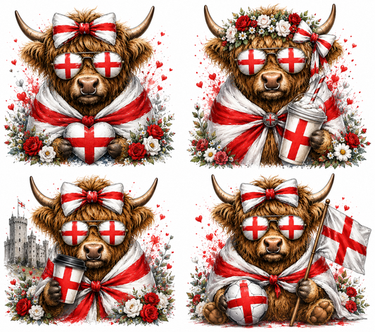 DTF Fabric - St George Highland Cows