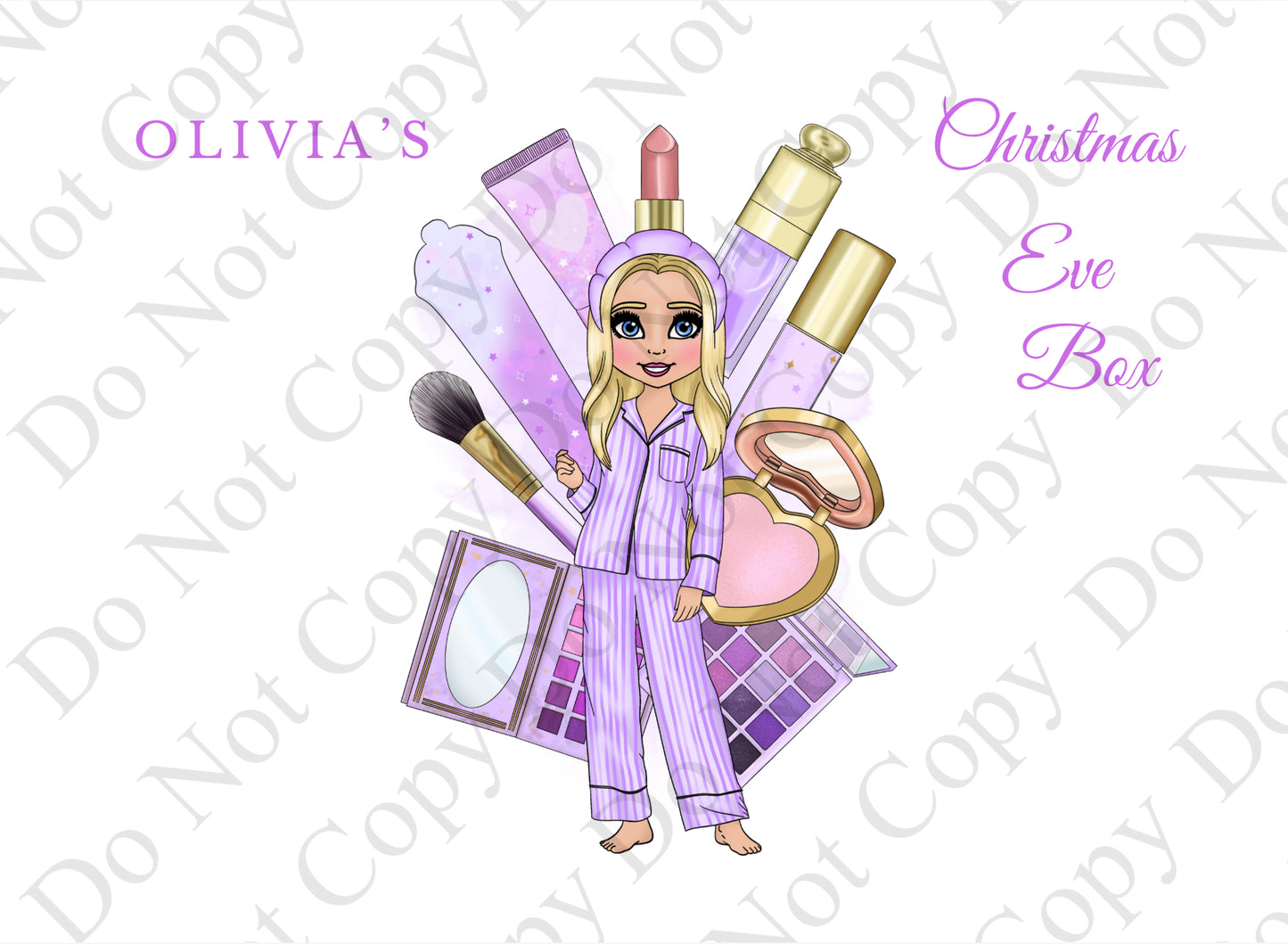 Dolly Gift Box - Purple Female with no Background (Name Optional)