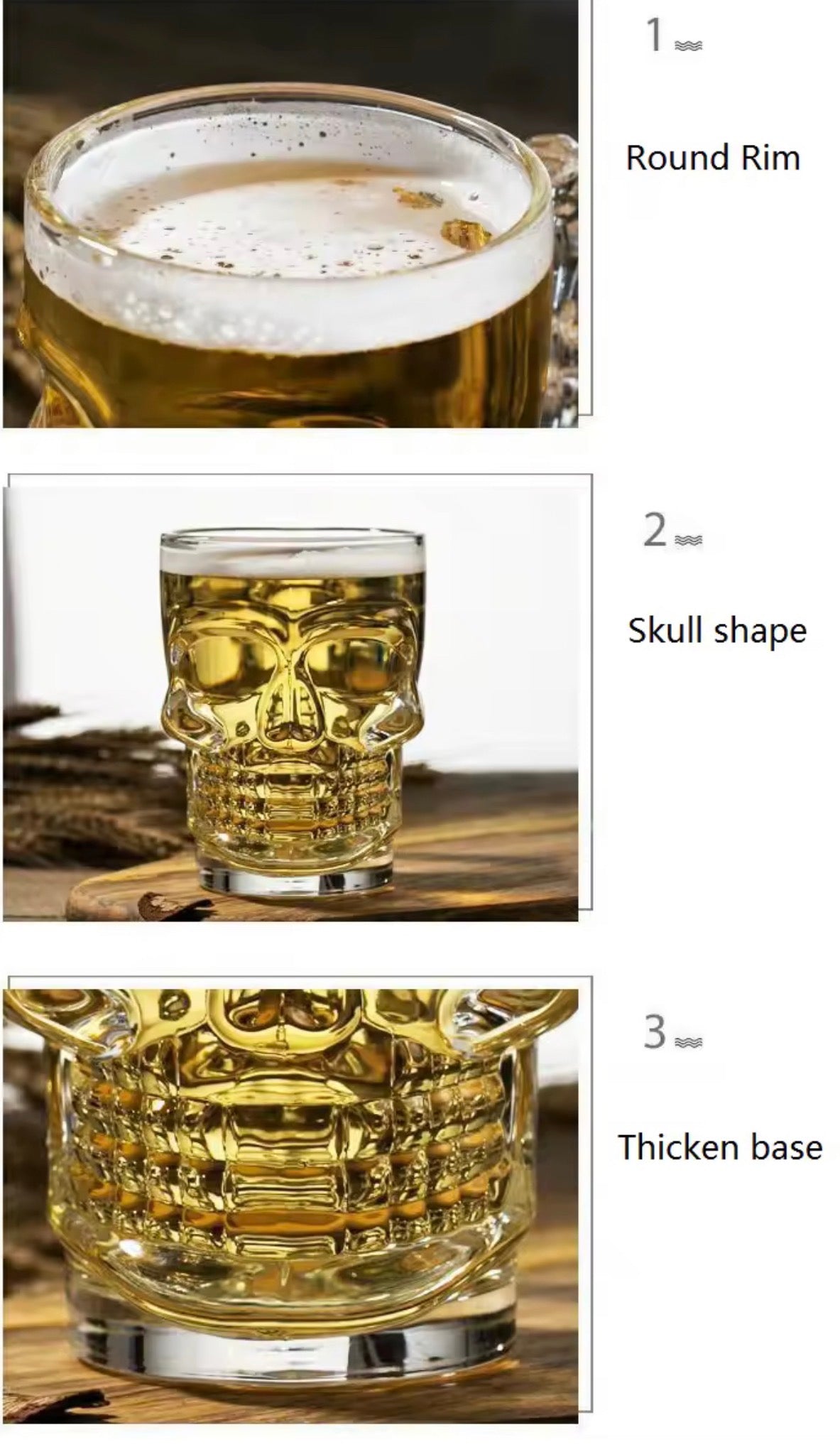 Skull Beer Glass PRE-ORDER Due Mid July