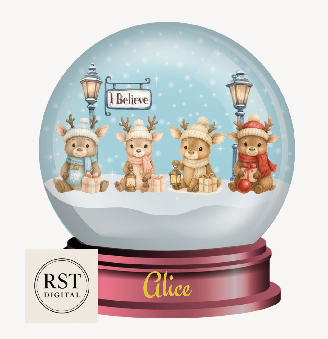 UV Snow Globe Penguins (6 Colours)