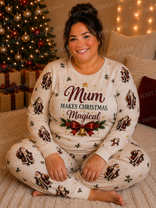 DTF Fabric - Mum Makes Christmas Magical (with bow)