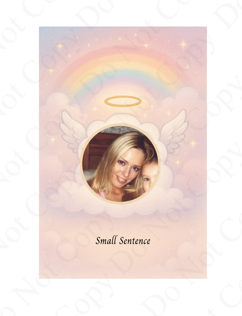 UV - Cloud Photo (with wings and halo) Custom