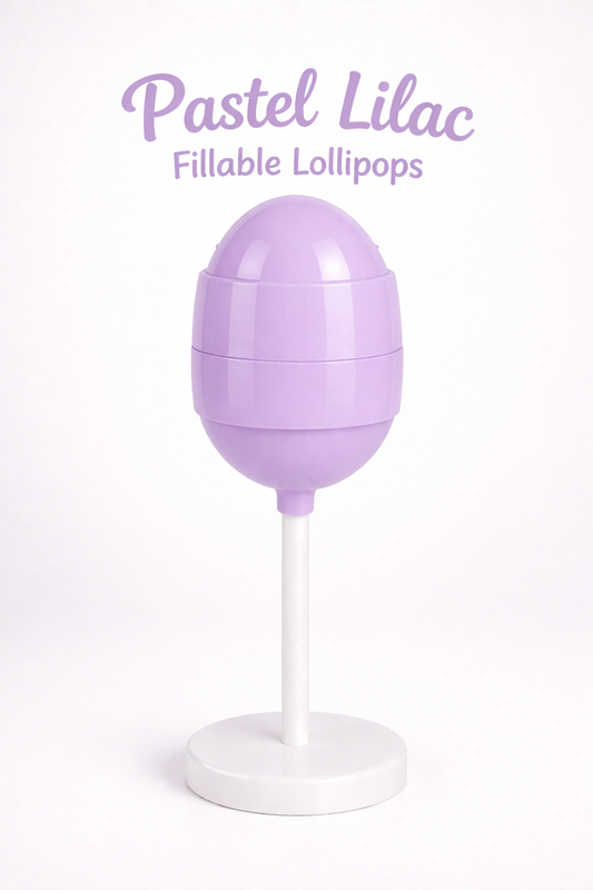 Paste Lilac Fillable Lollipops in stock