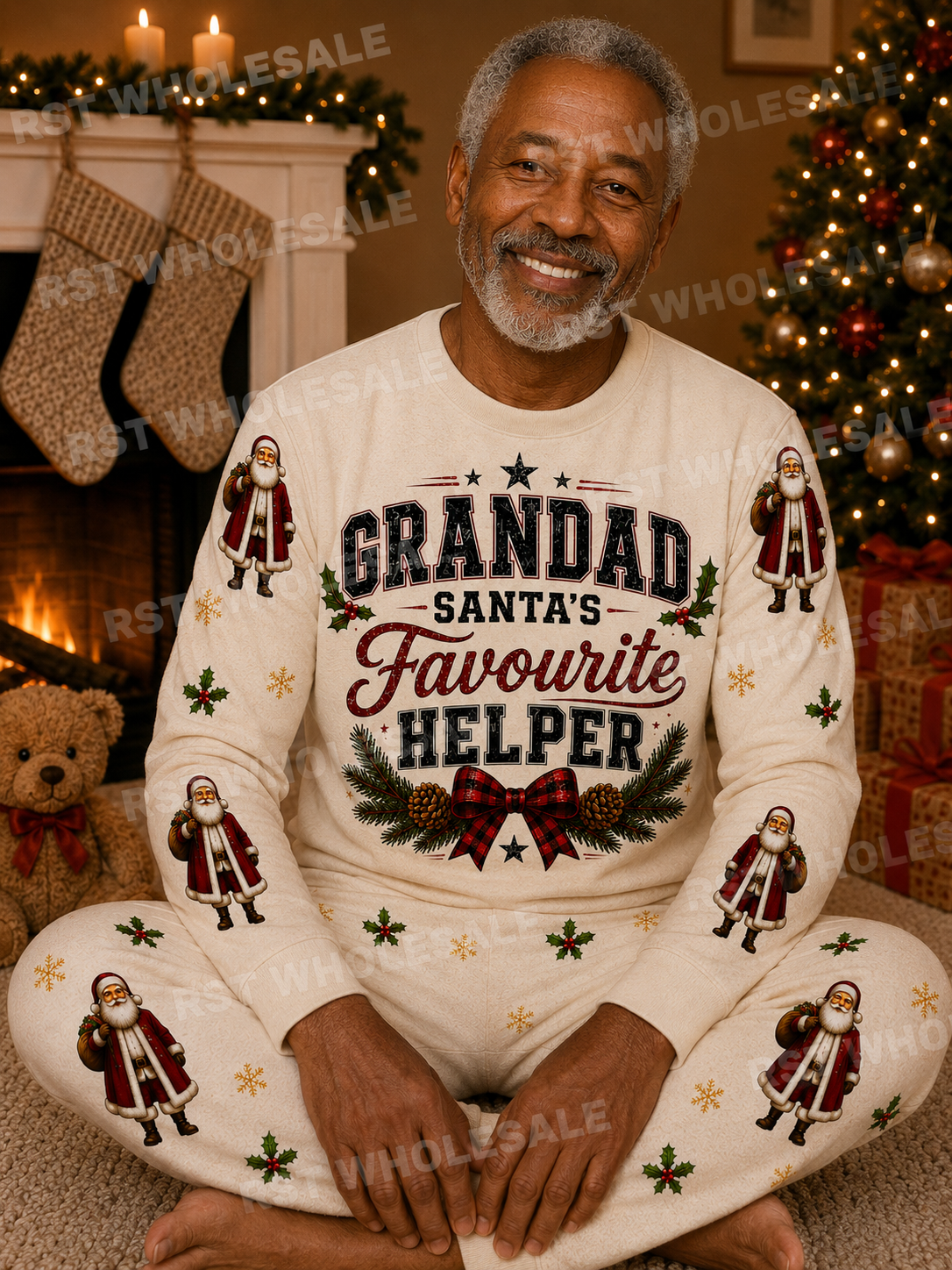 DTF Fabric - Grandad Santa's Favourite Helper