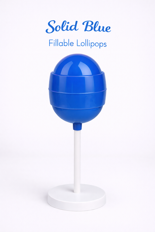 PRE-ORDER Solid Blue Fillable Lollipops DUE MID JULY