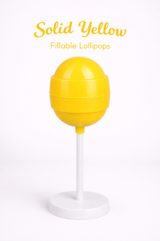 PRE-ORDER Solid Yellow Fillable Lollipops DUE MID JULY
