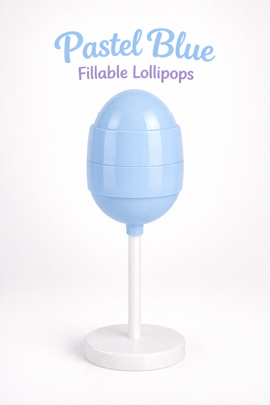 Paste Blue Fillable Lollipops in stock