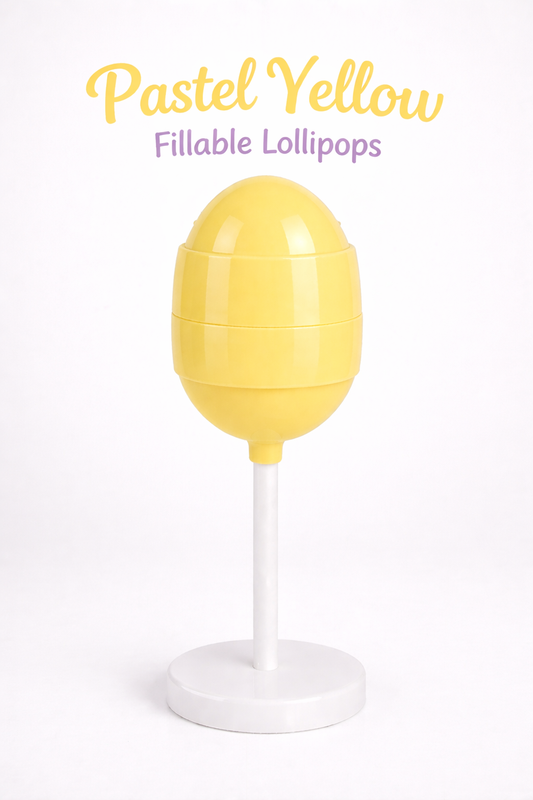Paste Yellow Fillable Lollipops in stock