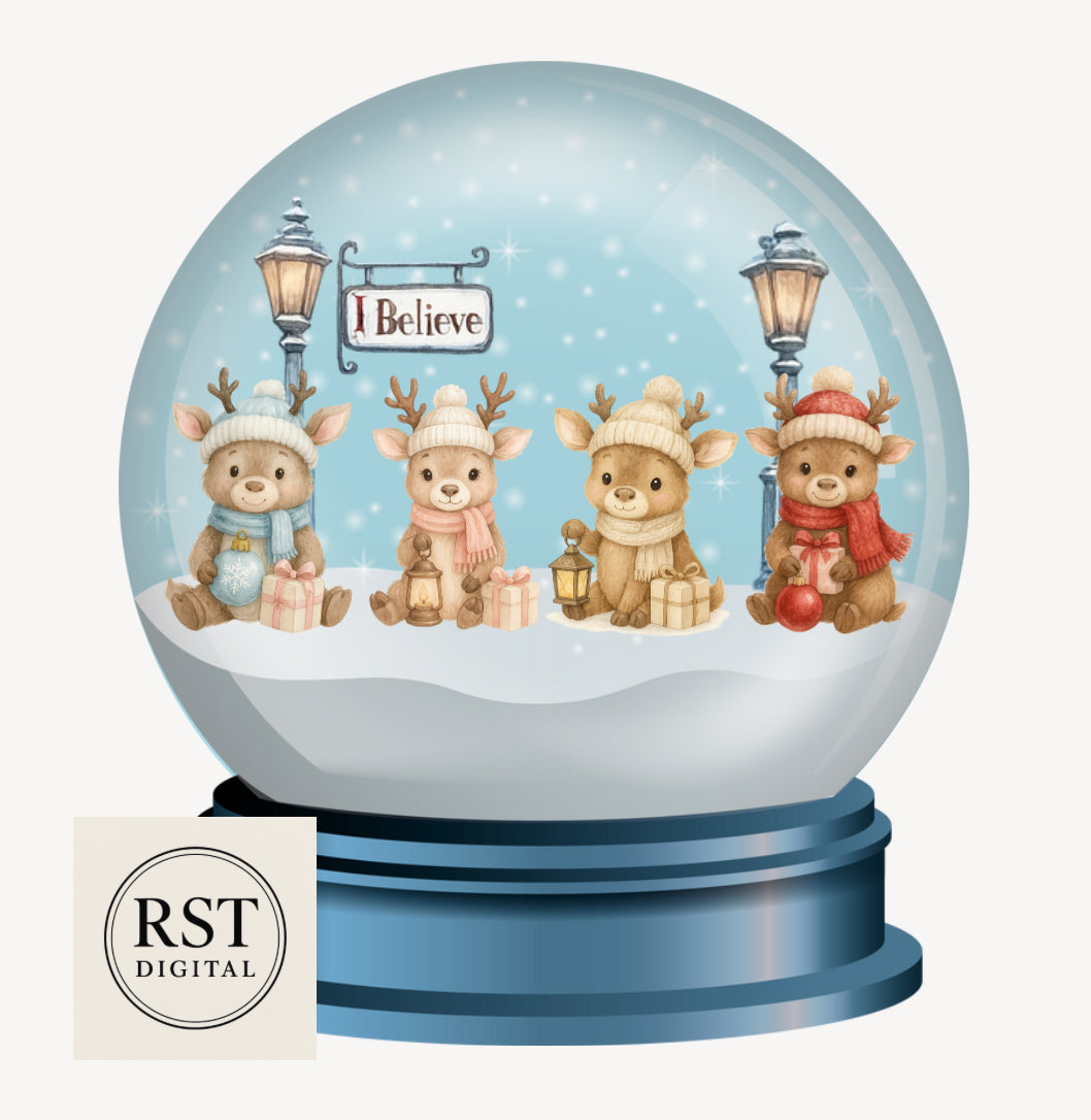 UV Snow Globe Penguins (6 Colours)