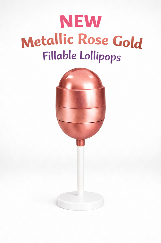 PRE-ORDER Metallic Rose Gold Fillable Lollipops DUE MID JULY