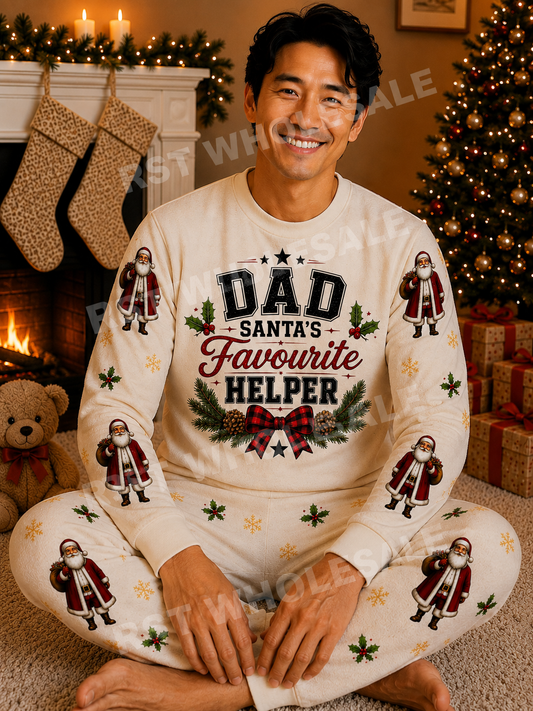 DTF Fabric - Dad Santa's Favourite Helper
