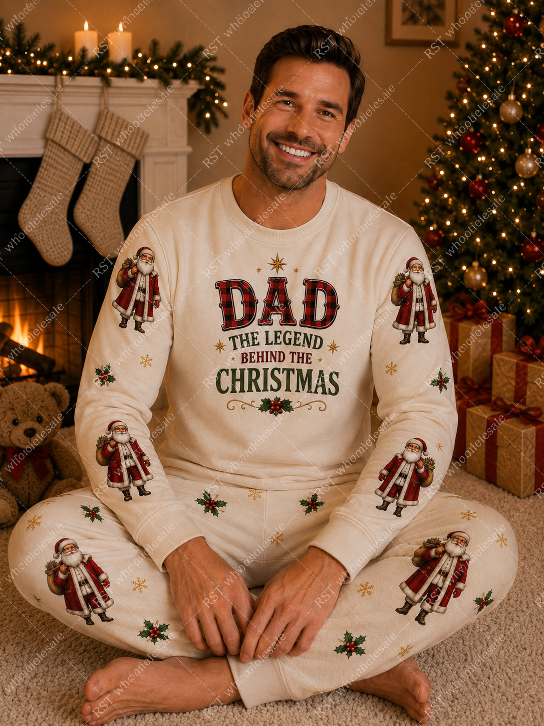 DTF Fabric - Dad The Legend Behind The Christmas