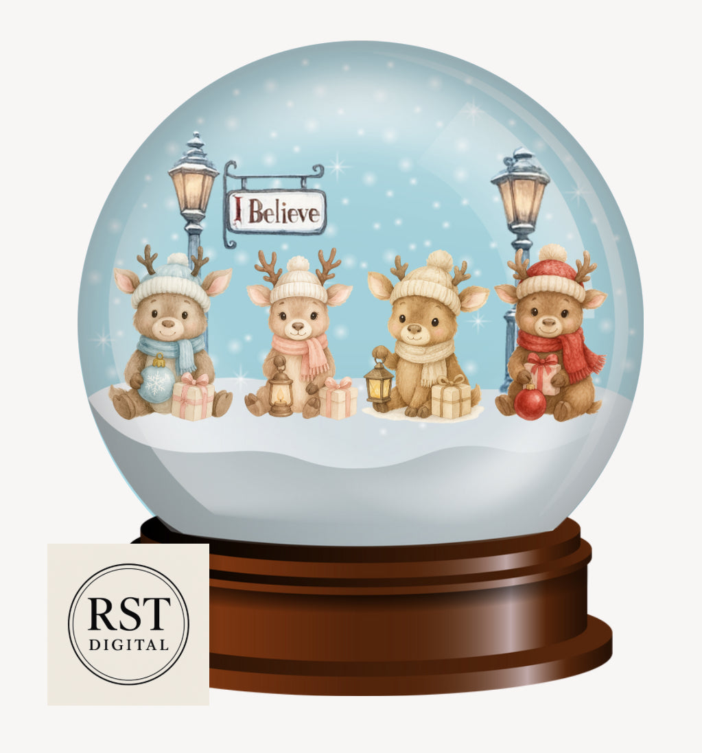 UV Snow Globe Penguins (6 Colours)