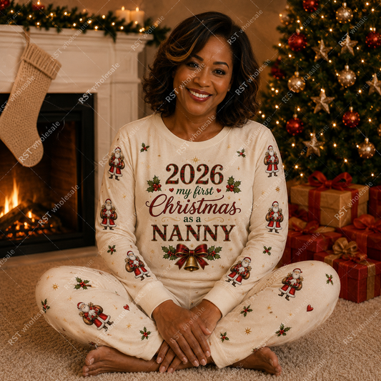 DTF Fabric - 2026 My First Christmas as Nanny