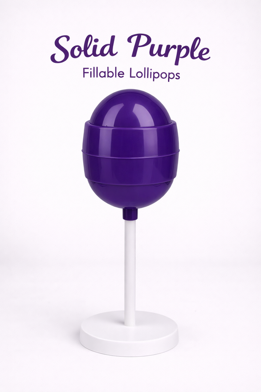 PRE-ORDER Solid Purple Fillable Lollipops DUE MID JULY