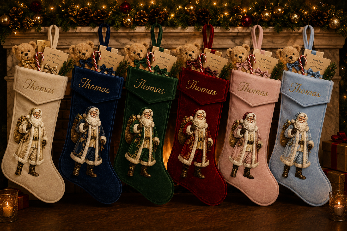 DTF Santas for RST Christmas Range Please read description regarding the writing PRE-Order due August