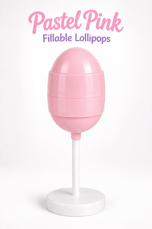 Paste Pink Fillable Lollipops in stock