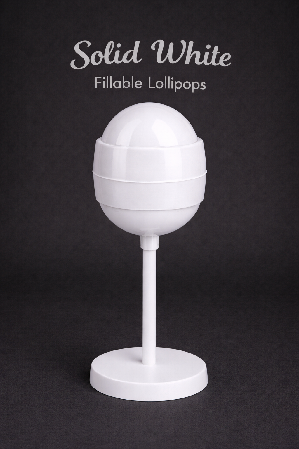 PRE-ORDER Solid White Fillable Lollipops DUE MID JULY