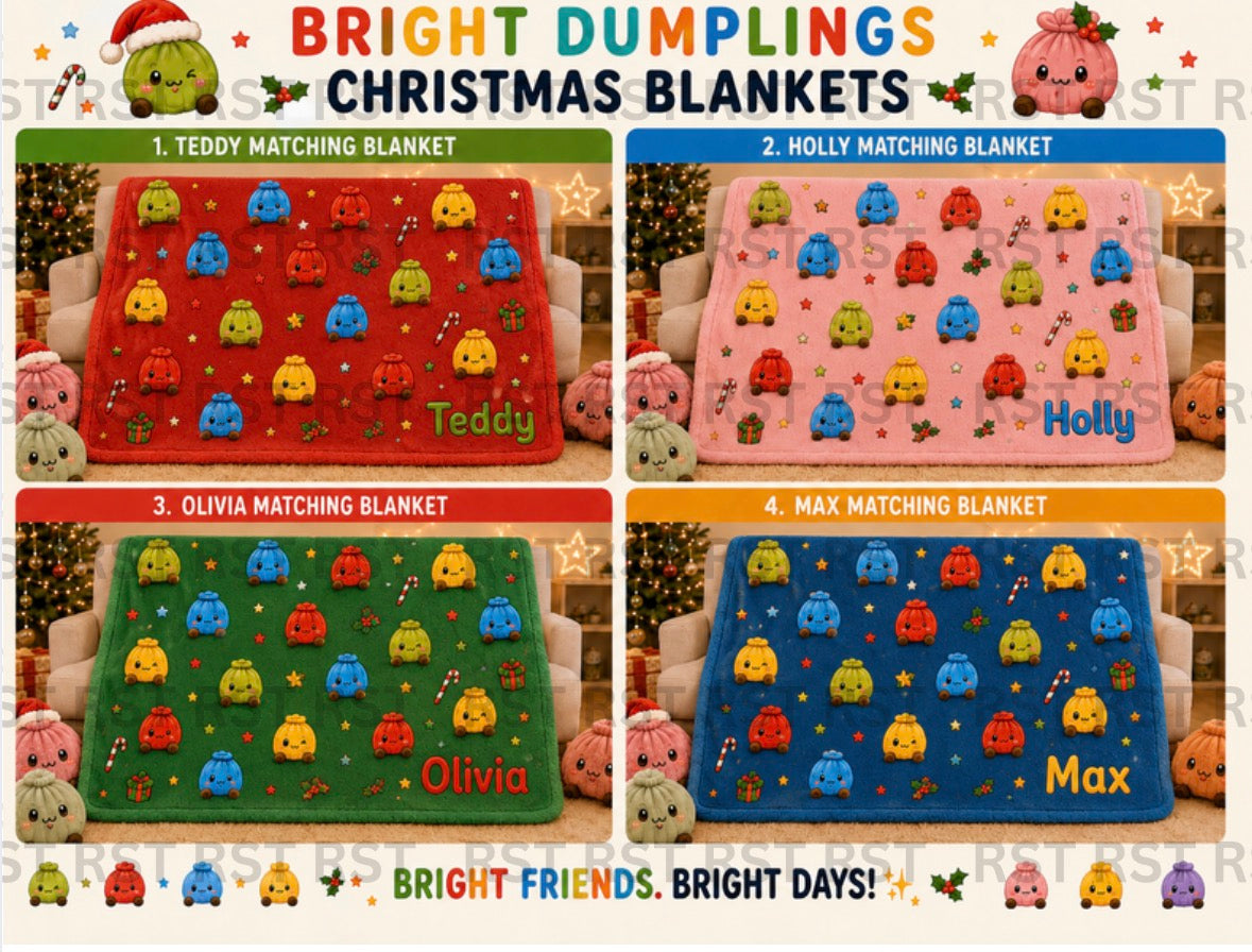 Christmas Dumpling Dressing Gown (Custom Name on Chest) Pre-Order Due October