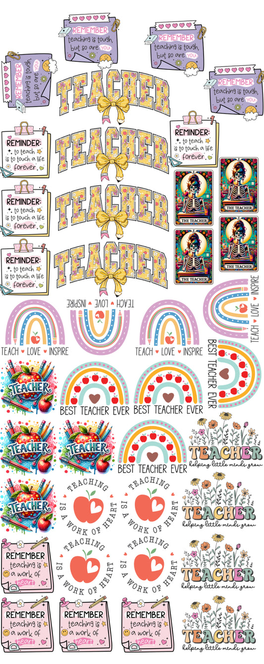 OFFER  Teachers - Sheet of 40 x  6cm decals
