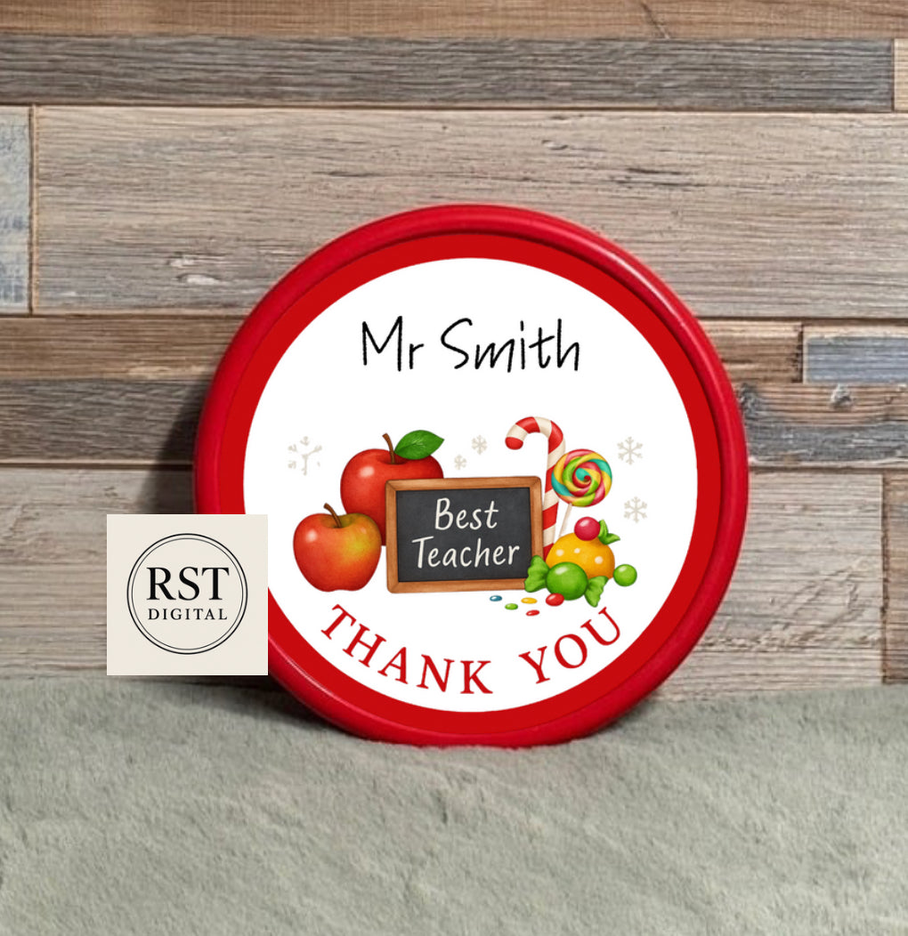 Chocolate Tub Sticker - Thank You