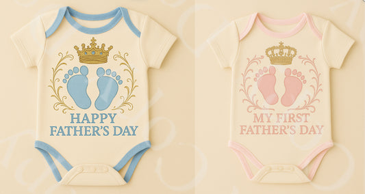 DTF Fabric - Happy Father’s Day Baby Feet