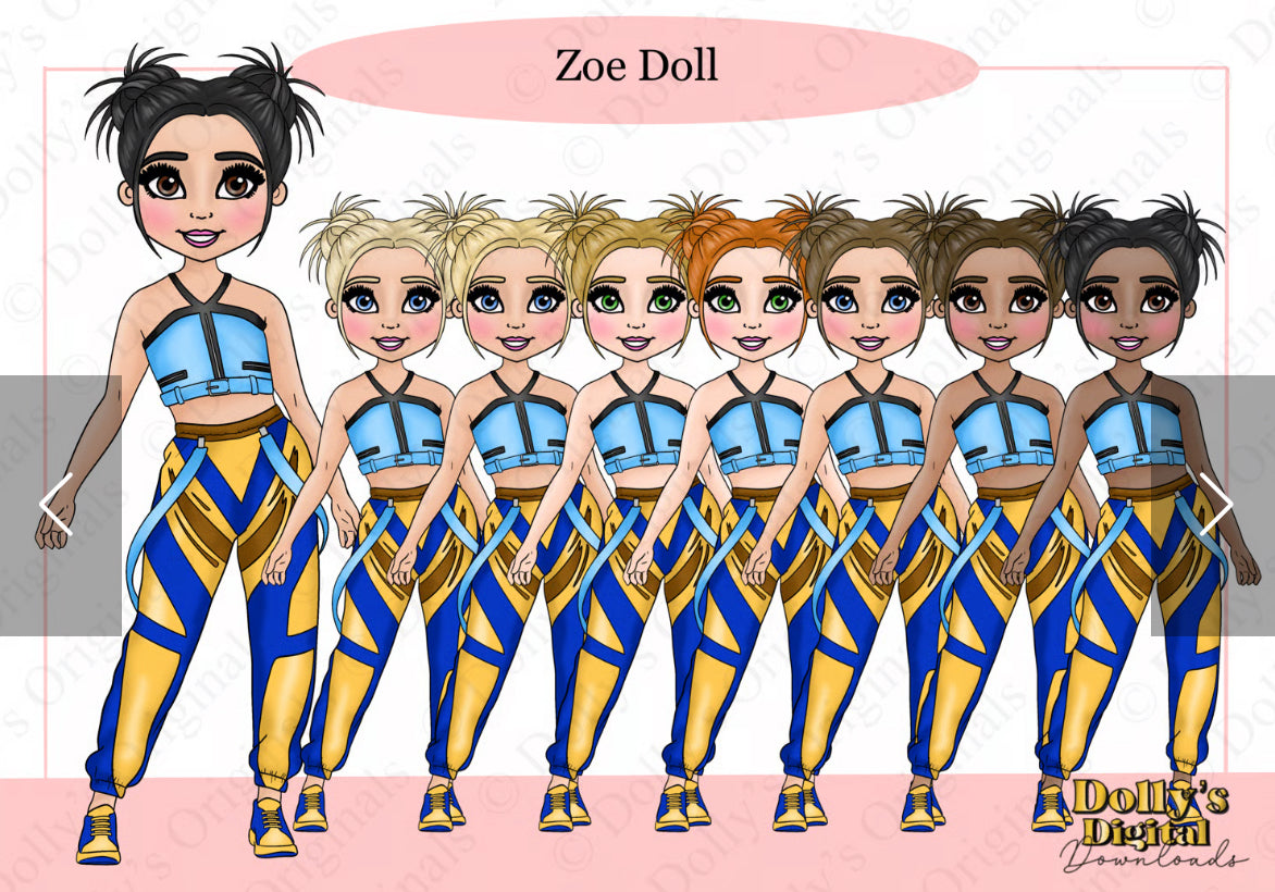 DTF Fabric Zoe Doll