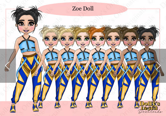 DTF Fabric Zoe Doll