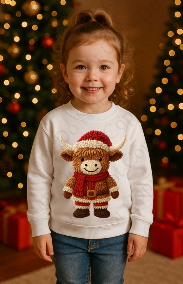 DTF Fabric - Highland Cow (Wooly Style)