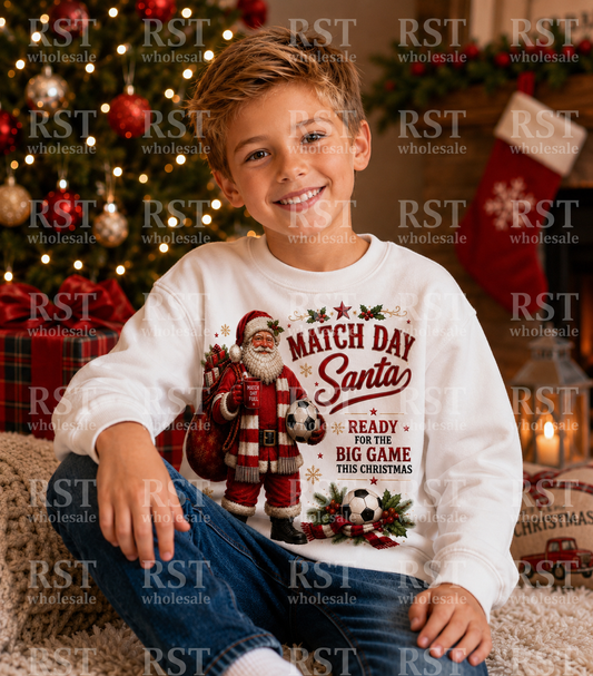 DTF Fabric - Santa Football - Match Day Santa (Red)