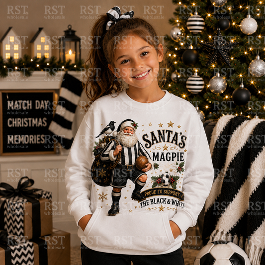 DTF Fabric - Santa Football - Santa’s Magpie