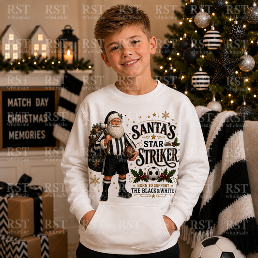 DTF Fabric - Santa Football - Santa’s Star Striker