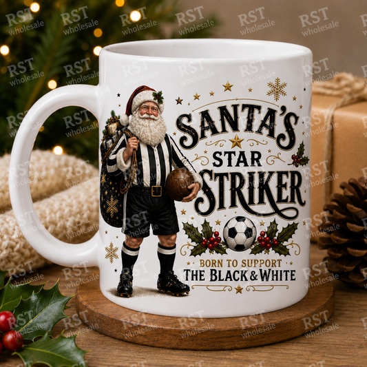 UV DTF - Santa Football - Santa’s Star Striker