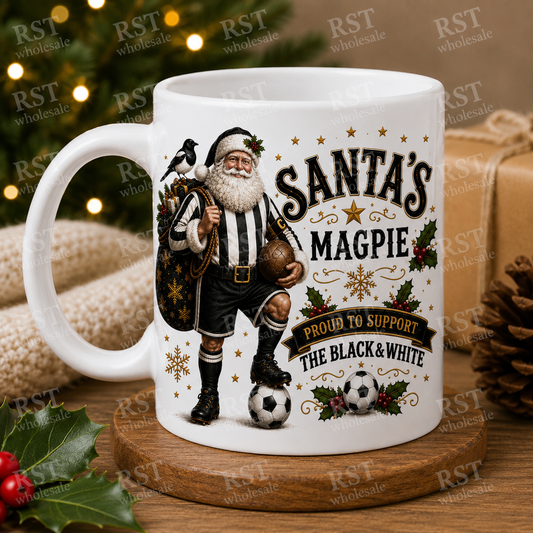 UV DTF - Santa Football - Santa’s Magpie