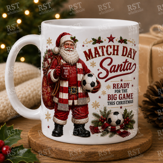 UV DTF - Santa Football -  Match Day Santa (Red)