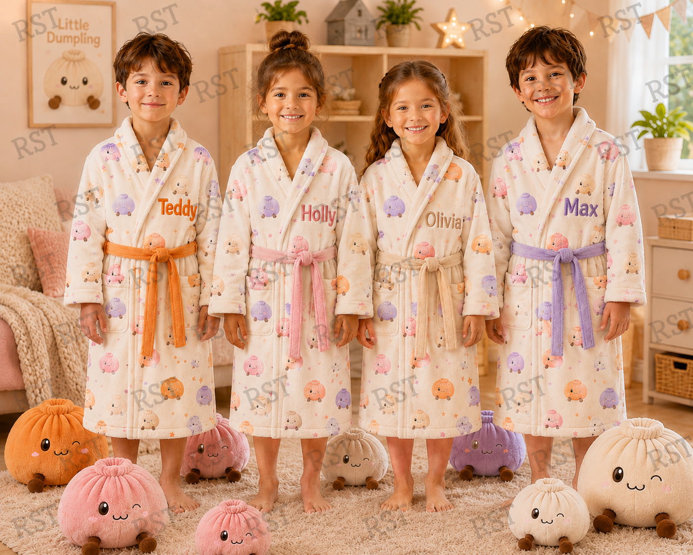 Pastel Dumpling Dressing Gown (Custom Name on Chest) Pre-Order Due October