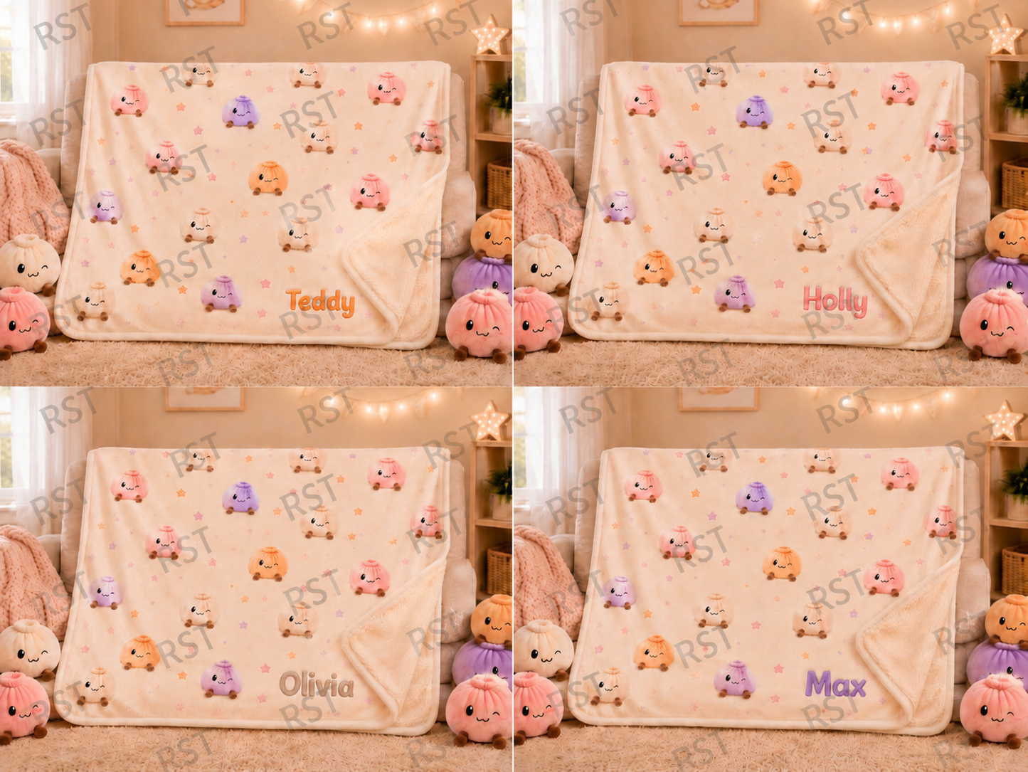 Pastel Dumpling Dressing Gown (Custom Name on Chest) Pre-Order Due October
