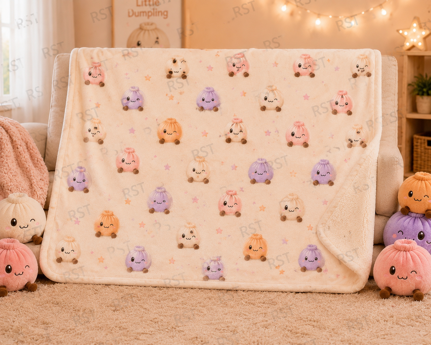 Pastel Dumplings Blanket (No Name added) Pre-Order Due October