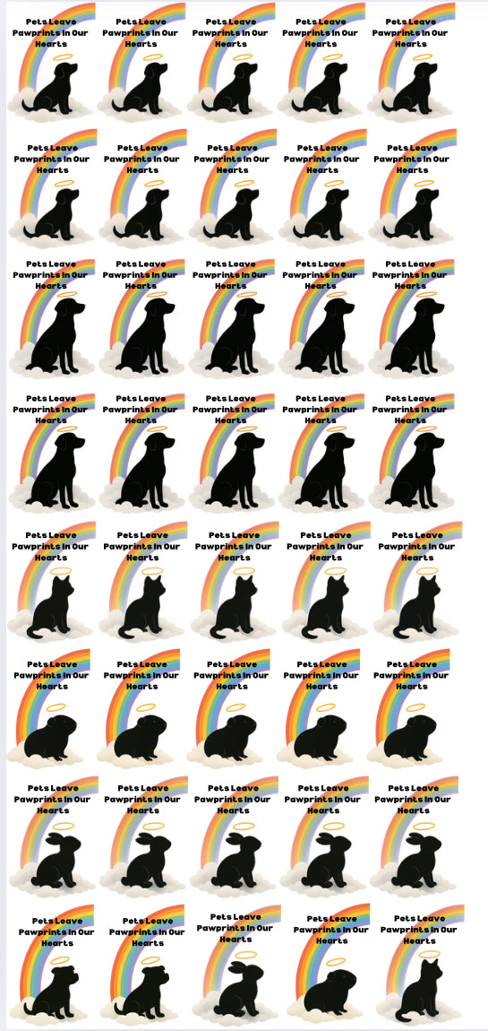 OFFER Pets - Sheet of 40 x  6cm decals