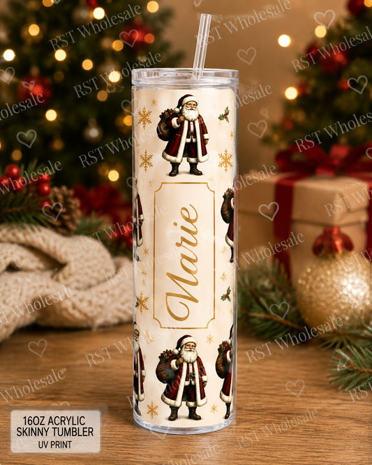 Santa 20oz Steel Tumbler PRE-Order due September