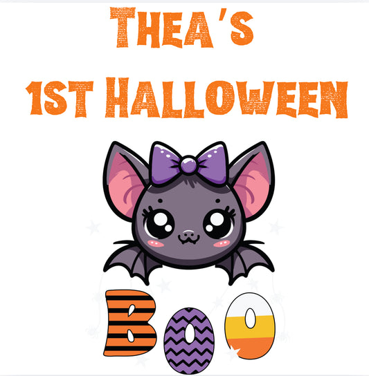 DTF Halloween BOO Bat with Name (multiple sizes)