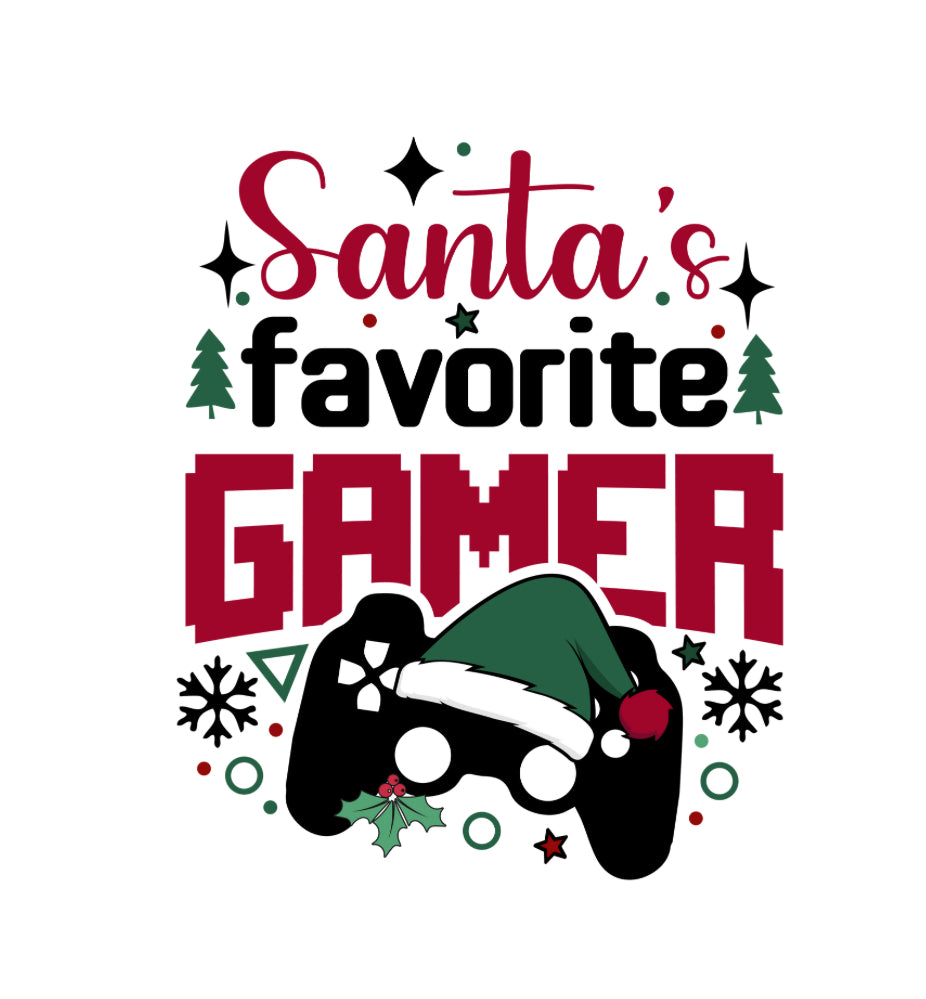 DTF Santas Favourite Gamer (multiple sizes)