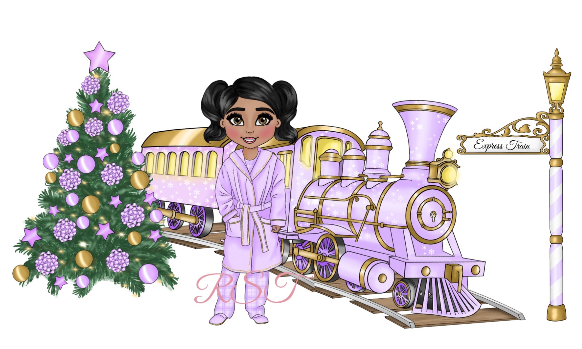 UV - Girl Lilac Train Dolly – RST Prints