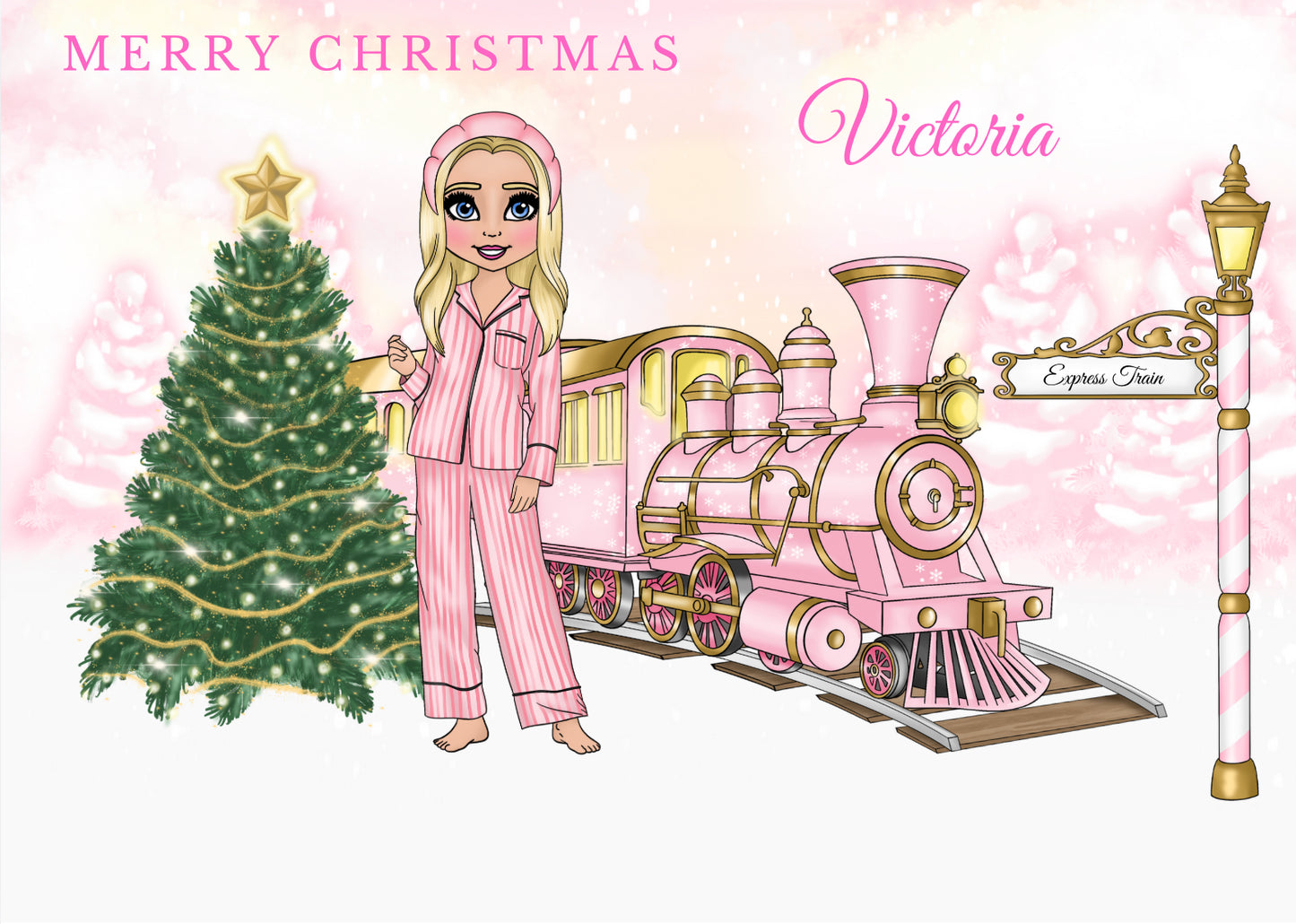 Dolly Gift Box - Female Pink Train (Name Optional)