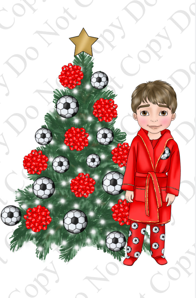 UV - Teen Boy Red Football with Tree Dolly