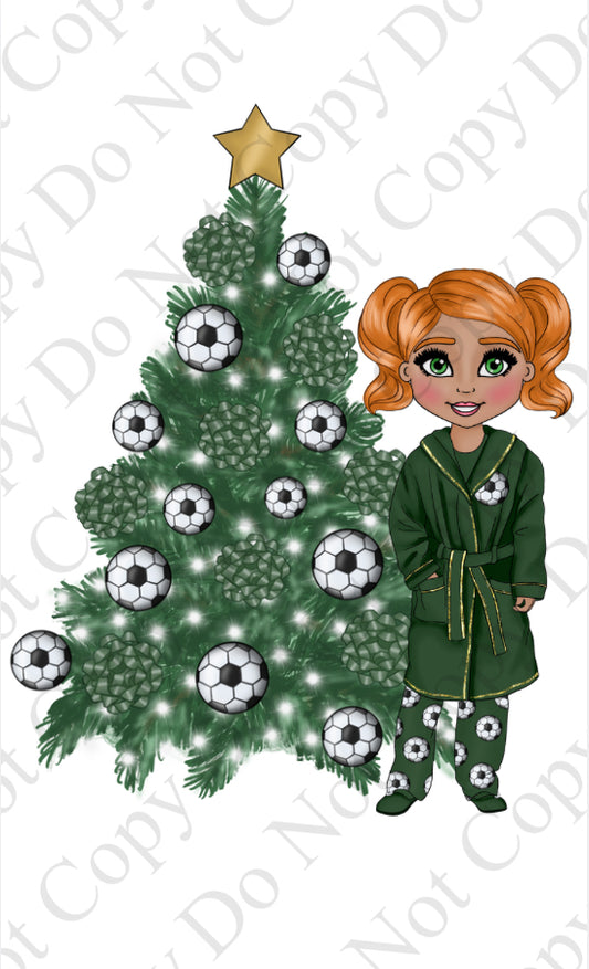 UV - Girl Green Football with Tree Dolly