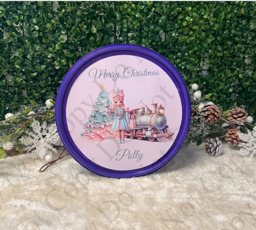 Chocolate Tub Sticker - Pastel Nutcracker